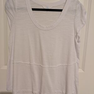 Time and Tru Black Cap Sleeve Relaxed T-Shirt